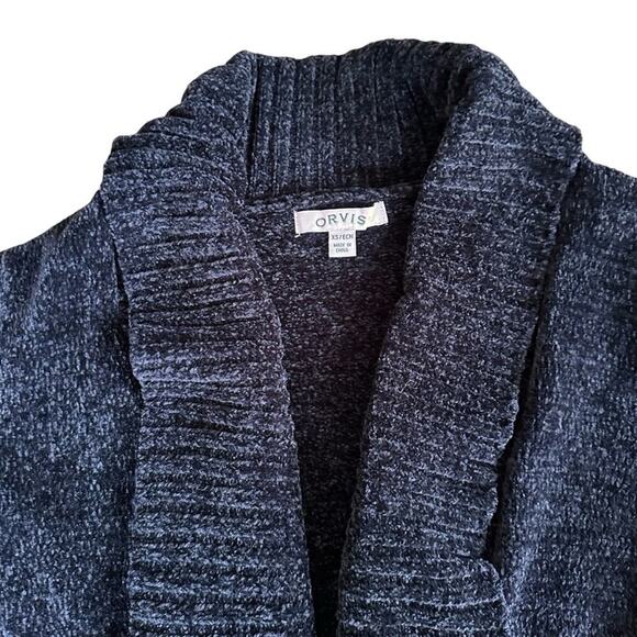 2 for $15 😍 Orvis Chenille Open Front Cardigan – Black – Size XS – EUC - Picture 5 of 8
